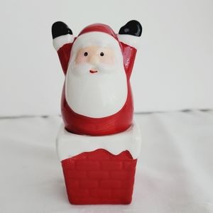 Santa salt pepper shaker nesting Christmas